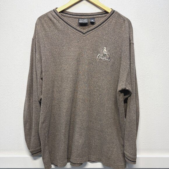 Vtg St. Louis Cardinals Pullover V Neck Long Sleeve Mens Sz XL Diport USA MLB - Picture 1 of 6